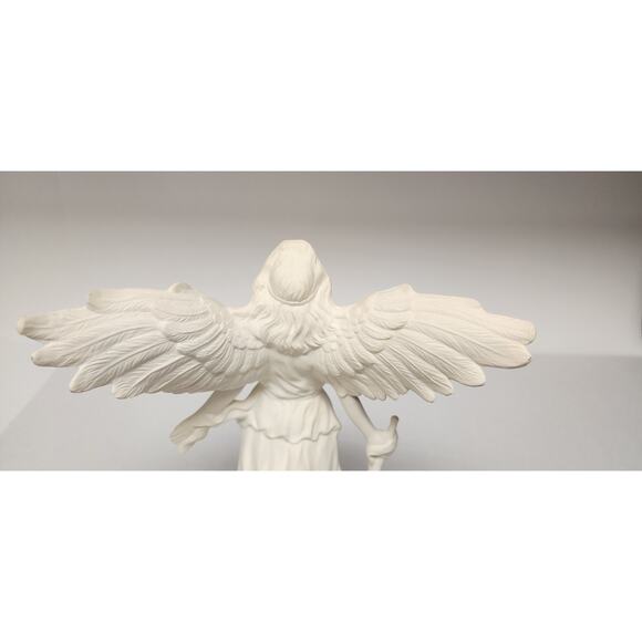 Bisque Ceramic Figurines Angels with Horn Ready To Paint Christmas, Holiday Deco - Picture 15 of 16